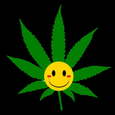Smiley Weed Leaf - Hooded Sweatshirt Design