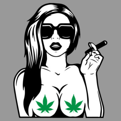 Bad B*tch With Weed Nipps - Unisex Cotton Tee Design