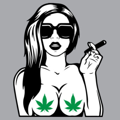 Bad B*tch With Weed Nipps - Hooded Sweatshirt Design