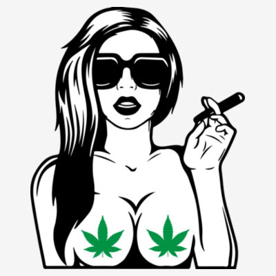 Bad B*tch With Weed Nipps - 11x11 DTF Transfer Design