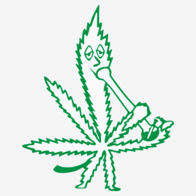 Leaf Smoking a Bong - 11x11 DTF Transfer Design