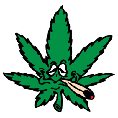 Smoking Leaf Charicture - Women's T-Shirt Design