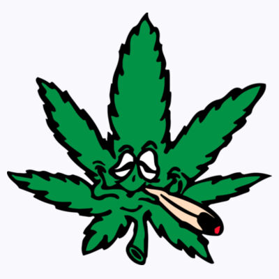 Smoking Leaf Charicture - Hooded Sweatshirt Design