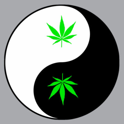 Weed Yin Yang - Hooded Sweatshirt Design