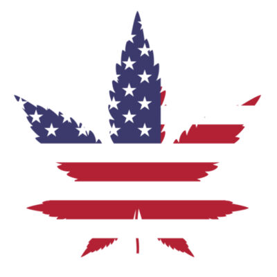 American Flag Weed Leaf - Women's T-Shirt Design
