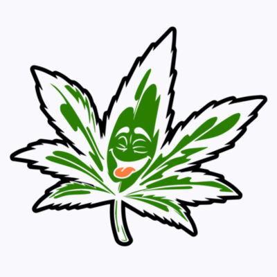 Weed Leaf Charicture - Hooded Sweatshirt Design