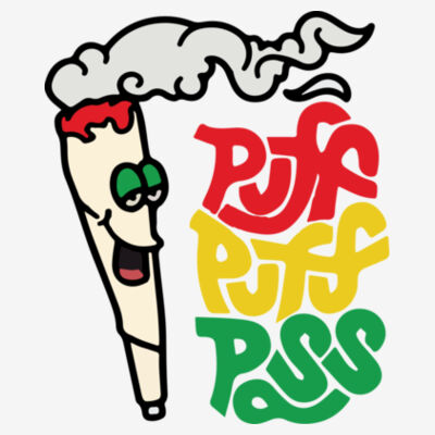 Puff Puff Pass - 11x11 DTF Transfer Design