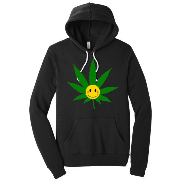 Smiley Weed Leaf - Hooded Sweatshirt Thumbnail