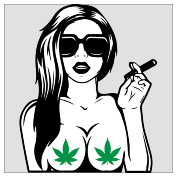Bad B*tch With Weed Nipps - 11x11 DTF Transfer Thumbnail