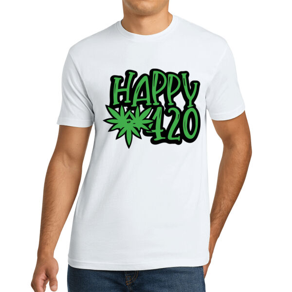 Happy 420 - Unisex Cotton Tee Thumbnail