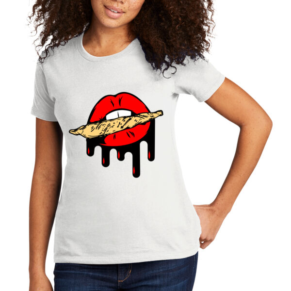 Juicy Lips with a Joint - Women's T-Shirt Thumbnail