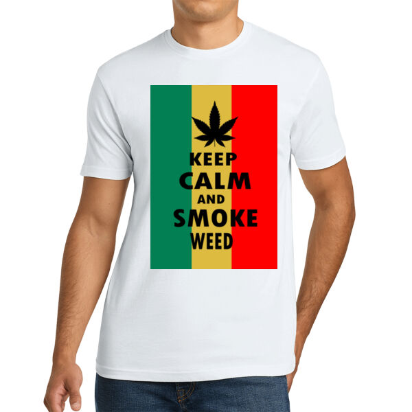 Keep Calm and Smoke Weed - Unisex Cotton Tee Thumbnail