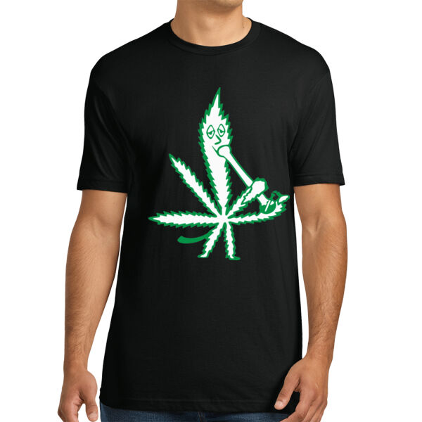 Leaf Smoking a Bong - Unisex Cotton Tee Thumbnail
