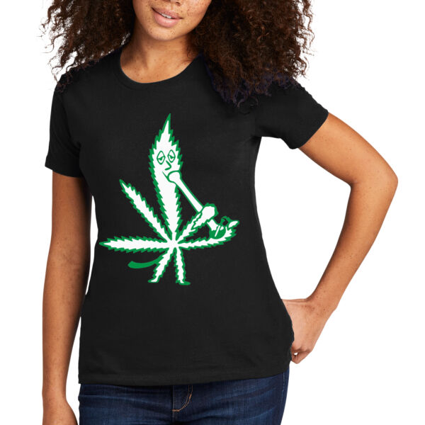 Leaf Smoking a Bong - Women's T-Shirt Thumbnail