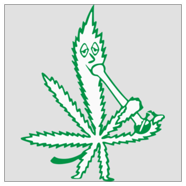 Leaf Smoking a Bong - 11x11 DTF Transfer Thumbnail