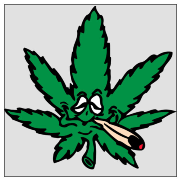 Smoking Leaf Charicture - 11x11 DTF Transfer Thumbnail