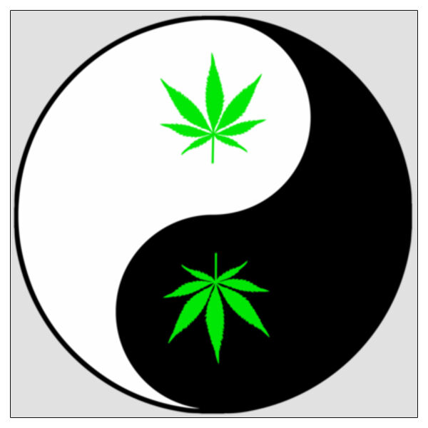 Weed Yin Yang - 11x11 DTF Transfer Thumbnail