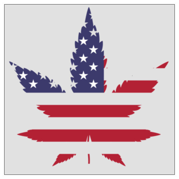 American Flag Weed Leaf - 11x11 DTF Transfer Thumbnail