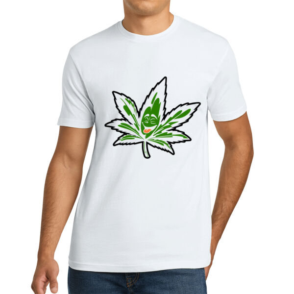 Weed Leaf Charicture - Unisex Cotton Tee Thumbnail