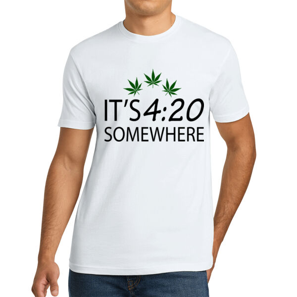 It's 4:20 Somewhere - Unisex Cotton Tee Thumbnail