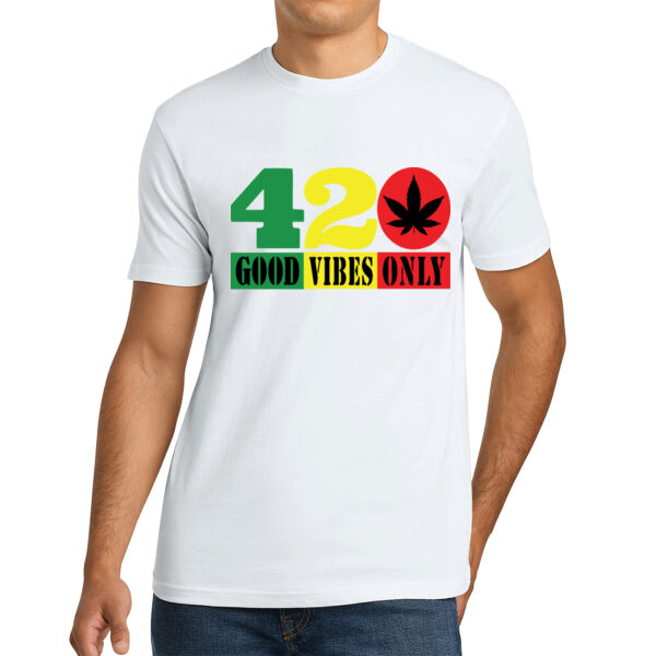 420 Good Vibes Only - Unisex Cotton Tee Thumbnail