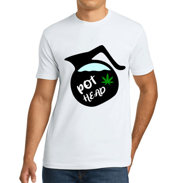 Coffee Pot Head - Unisex Cotton Tee Thumbnail