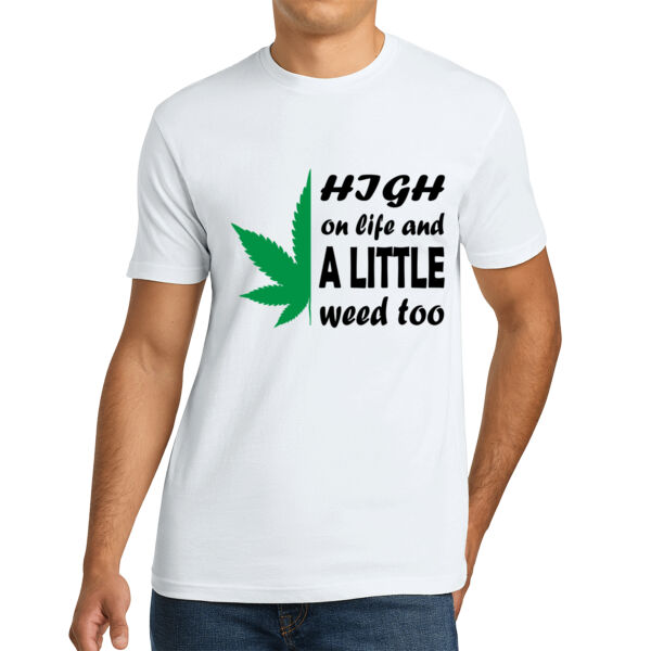 High on Life and Weed - Unisex Cotton Tee Thumbnail