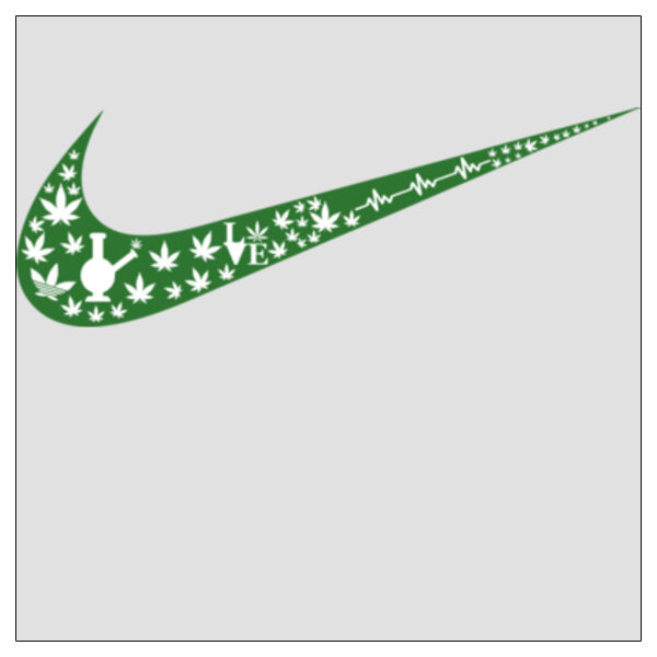 Nike with Weed Icons - 11x11 DTF Transfer Thumbnail